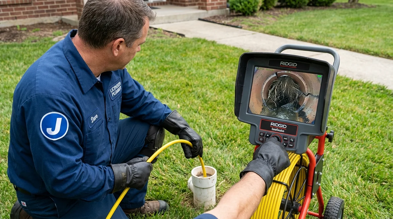 Sewer camera inspection being performed by Johns Plumbing LLC in Grovetown